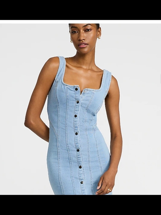 Express Dresses & Skirts - NWT EXPRESS Light Blue Button-Front Denim Dress